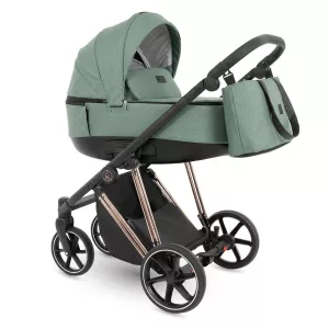 Bergon Camarelo Alterro Limited Rose gold  multifunkciós babakocsi 2in1 -Világos zöld 10