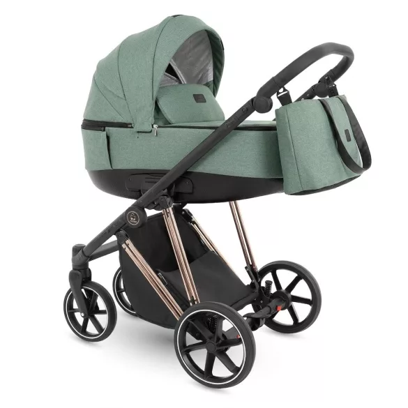 Bergon Camarelo Alterro Limited Rose gold  multifunkciós babakocsi 2in1 -Világos zöld 10