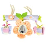 MŰANYAGJÁTÉK kiságyra tehető színes játék VIRÁGOS