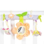 MŰANYAGJÁTÉK kiságyra tehető színes játék VIRÁGOS