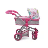Moni Toys Pink rose játék mózes kosaras babakocsi