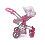 Moni Toys Pink rose játék mózes kosaras babakocsi