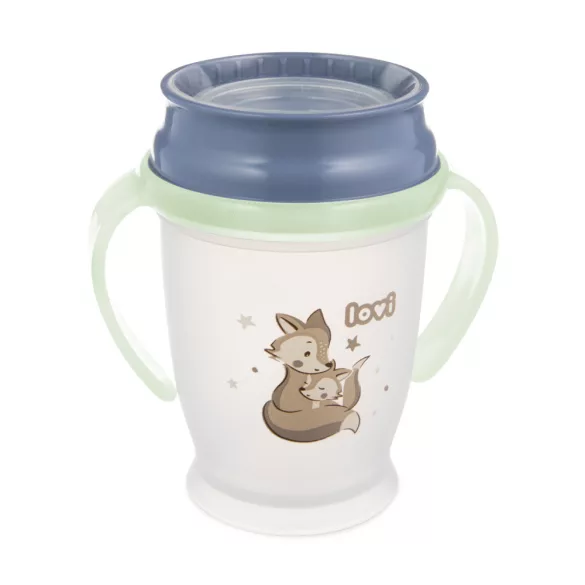 LOVI 360° Itatópohár világító fülekkel NIGHT&DAY 250ml fiú