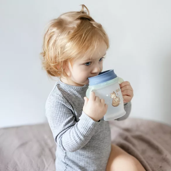 LOVI 360° Itatópohár világító fülekkel NIGHT&DAY 250ml fiú