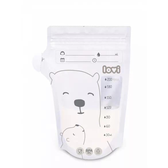 Lovi tejtároló zacskók Buddy Bear 25db 200 ml