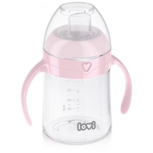 Lovi Első csőrös itatópohár 150ml 6h+ - Rózsaszín