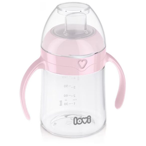 Lovi Első csőrös itatópohár 150ml 6h+ - Rózsaszín