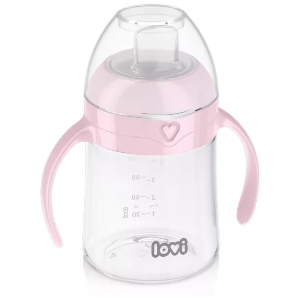 Lovi Első csőrös itatópohár 150ml 6h+ - Rózsaszín