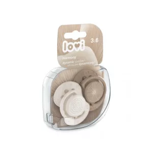 Lovi Dinamikus nyugtató cumi 2db (3-6 hónap) Harmony - Bézs