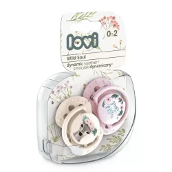   Lovi Dinamikus nyugtató cumi 2db (0-2 hónap) Wild Soul - Rózsaszín