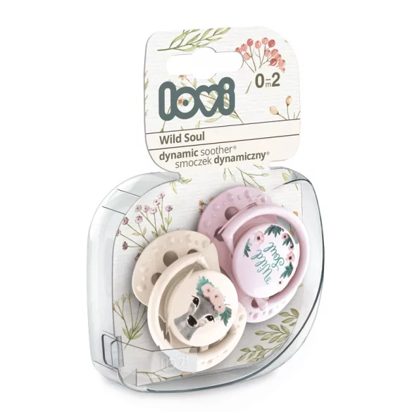 Lovi Dinamikus nyugtató cumi 2db (0-2 hónap) Wild Soul - Rózsaszín