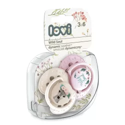   Lovi Dinamikus nyugtató cumi 2db (3-6 hónap) Wild Soul - Rózsaszín