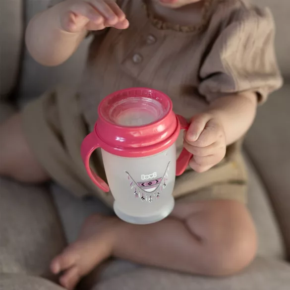 LOVI 360° itatópohár INDIAN SUMMER 9hó+ 250ml-Rózsaszín