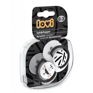 Lovi Dinamikus nyugtató cumi 2db (0-3 hónap) Salt&Pepper