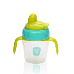 CUP 150ml csőrös itatópohár TÜRKIZKÉK/SÁRGA