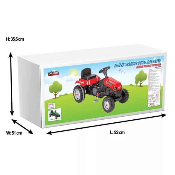 Pilsan traktor pedálos 07314 zöld