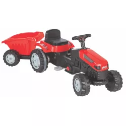Pilsan traktor pedálos trélerrel 07316 piros