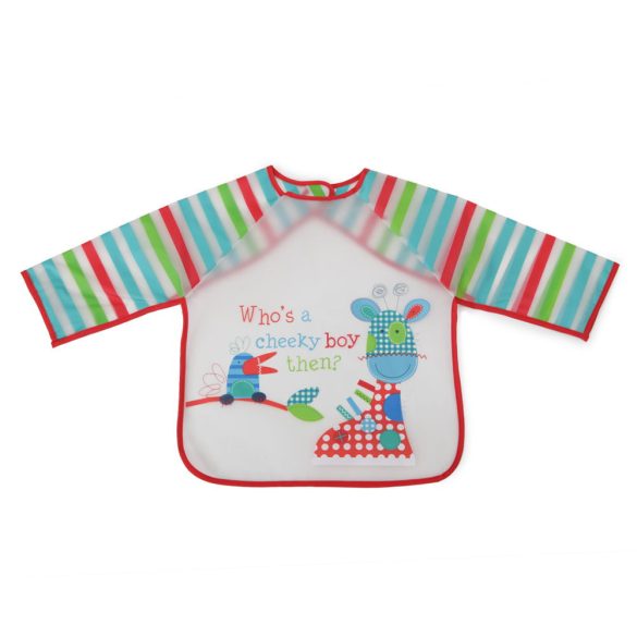 BIB előke hosszú ujjas Messy PIROS