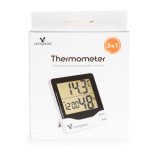 Cangaroo Thermometer hőmérő, páratartalom mérővel és digitális órával zöld/fehér