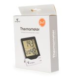 Cangaroo Thermometer hőmérő, páratartalom mérővel és digitális órával zöld/fehér