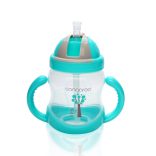 BOO itatópohár szívószállal, fogantyúval 280ml KÉK