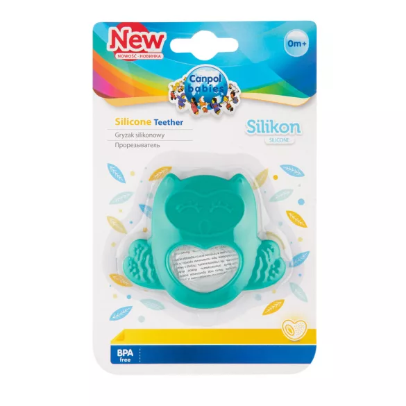 Canpol babies szilikon rágóka Bagoly-Zöld