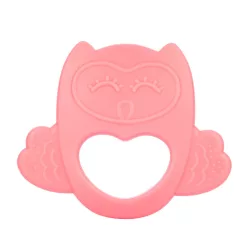 Canpol babies szilikon rágóka Bagoly-Rózsaszín