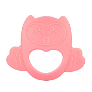 Canpol babies szilikon rágóka Bagoly-Rózsaszín