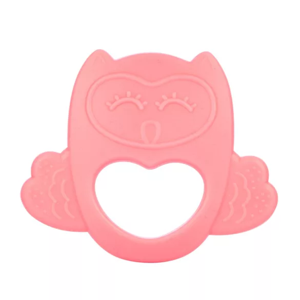 Canpol babies szilikon rágóka Bagoly-Rózsaszín