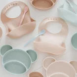 Canpol babies Szilikon előke zsebbel -zöld