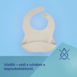 Canpol babies Szilikon előke zsebbel -zöld