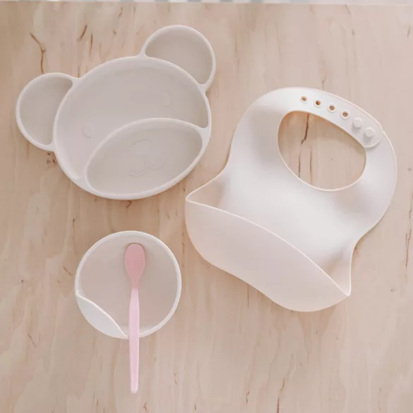 Canpol babies Szilikon előke zsebbel -krém