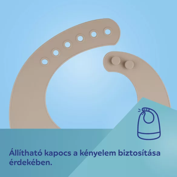 Canpol babies Szilikon előke zsebbel -krém