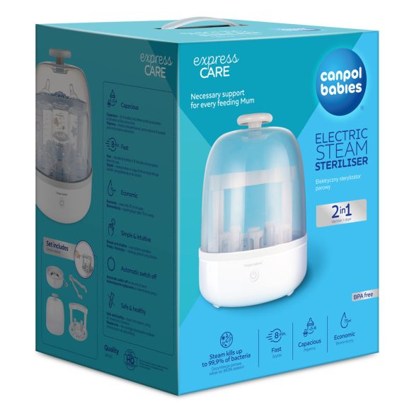 Canpol babies elektormos gőzsterilizáló 2az1ben