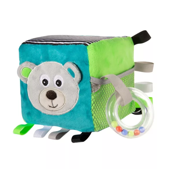 Canpol babies BEARS puha kocka érzékelővel-Grey