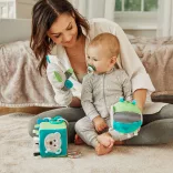 Canpol babies BEARS puha kocka érzékelővel-Grey