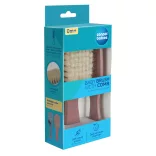 Canpol babaies Newborn fésű és hajkefe (puha sörtével)-Pink