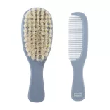 Canpol babaies Newborn fésű és hajkefe (puha sörtével)-Blue