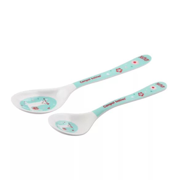 Canpol babies Melamin kanál Exotic Animals 2db. 9hó+ - Türkiz