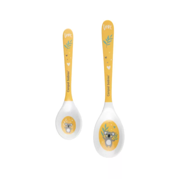 Canpol babies Melamin kanál Exotic Animals 2db. 9hó+ - Sárga