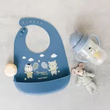 Canpol babies Szilikon előke zsebbel BONJOUR PARIS-Kék