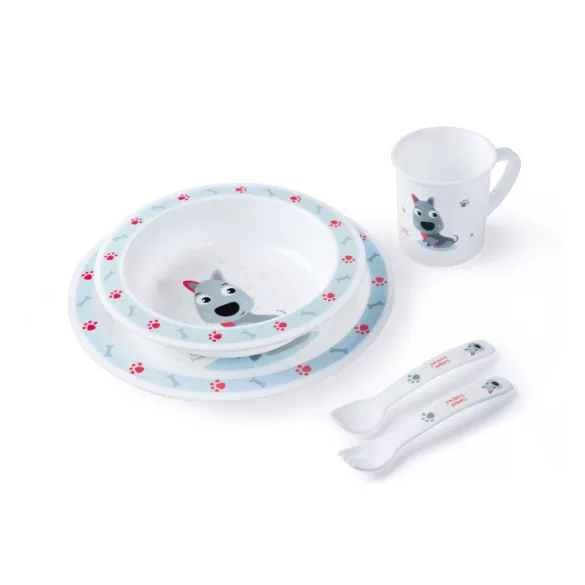 Canpol babies műanyag étkészlet 12+- Kék