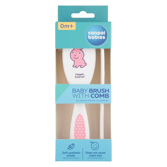 Canpol babies fésű és hajkefe-Pink