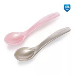 Canpol babies műanyag kanál 2db 4hó+-Rózsaszín