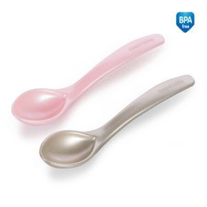 Canpol babies műanyag kanál 2db 4hó+-Rózsaszín