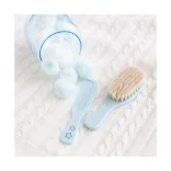 Canpol babaies Newborn fésű és hajkefe (puha sörtével)-Blue