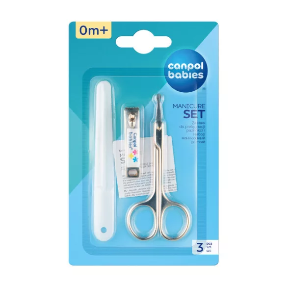 Canpol babies Szett: olló, körömcsipesz és körömreszelő