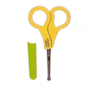 Canpol babies Kerek hegyű baba körömolló kupakkal-Yellow