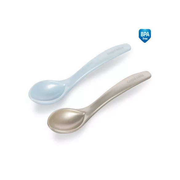 Canpol babies műanyag kanál 2db 4hó+-Kék