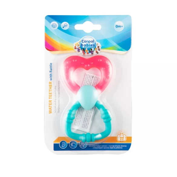 Canpol babies Magic wand vízzel teli rágóka és csörgő-Piros